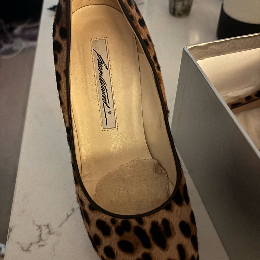 Brian Atwood Leopard Print Platform Heels